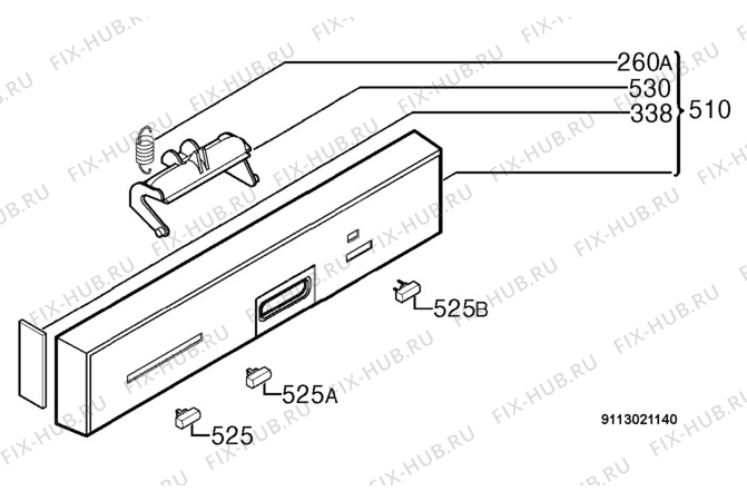 Взрыв-схема посудомоечной машины Aeg Electrolux F86070IM - Схема узла Command panel 037